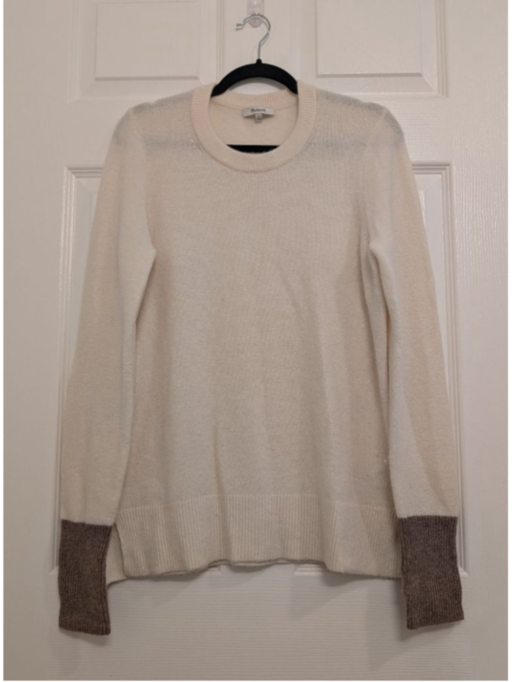 Madewell Merino Wool Alpaca Crew Neck Sweater w/ thumb hole - Quiet Luxury Large